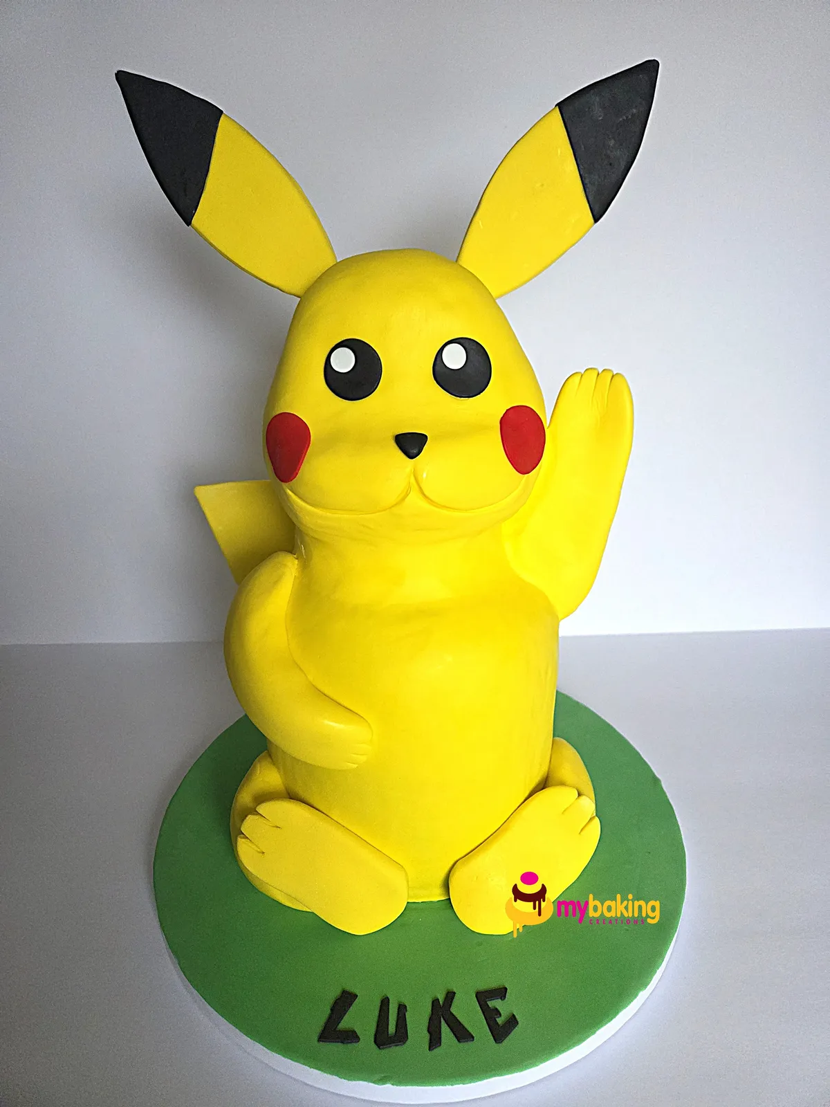 Custom Pikachu Pokemon sculpted birthday cake San Francisco Bay Area